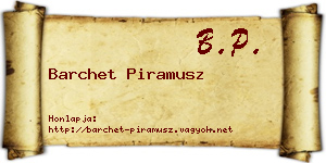 Barchet Piramusz névjegykártya